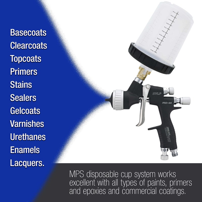 Master Airbrush Master Paint System MPS, 4 Pack Set of Mini Size 6 Ounce (180ml) Hard Cups and Retainer Rings - 4 Hard Cups and 4 Rings for Use with The MPS Disposable Paint Spray Gun Cup Liners and Lid System - Image 5